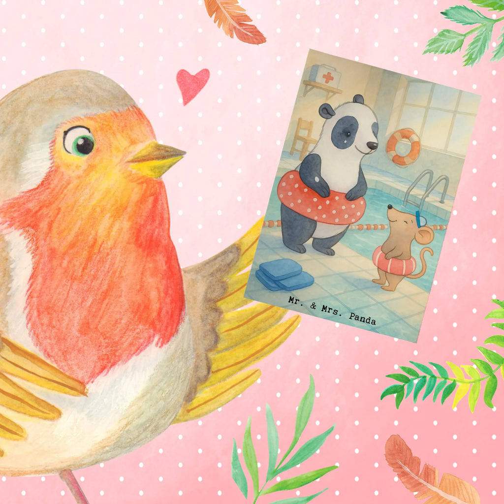 Greetings card otter To swim Design greeting card, folding card, invitation card, birthday card, wedding card, Gift, sport, hobby, giving, thank you, award, profit, athlete, Swimming, swimming lessons, water sports