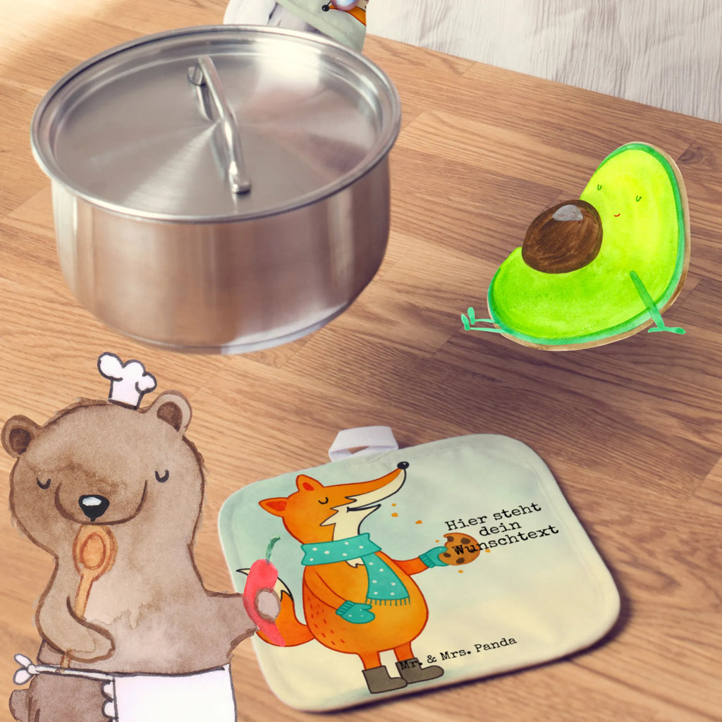 Personalisierte Topflappen Fuchs Keks Design Topflappen mit Namen, Personalisierter Ofenhandschuh, Topflappen Set personalisiert, Namensaufdruck, Personalisierte Topfuntersetzer, Topflappen personalisiert, Fuchs, Plätzchen, Kekse, Weihnachtszeit, Liebe, Küche Deko, Winter, Backen Spruch, Füchse