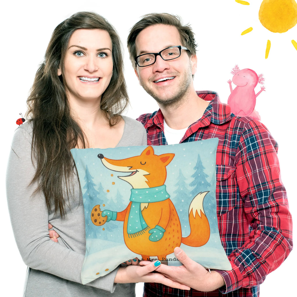 40x40 poduszka Lis pudełko na ciastka Design Zima, Boże Narodzenie, dekoracje świąteczne, Mikołaj, Adwent, Wigilia, zimowy motyw