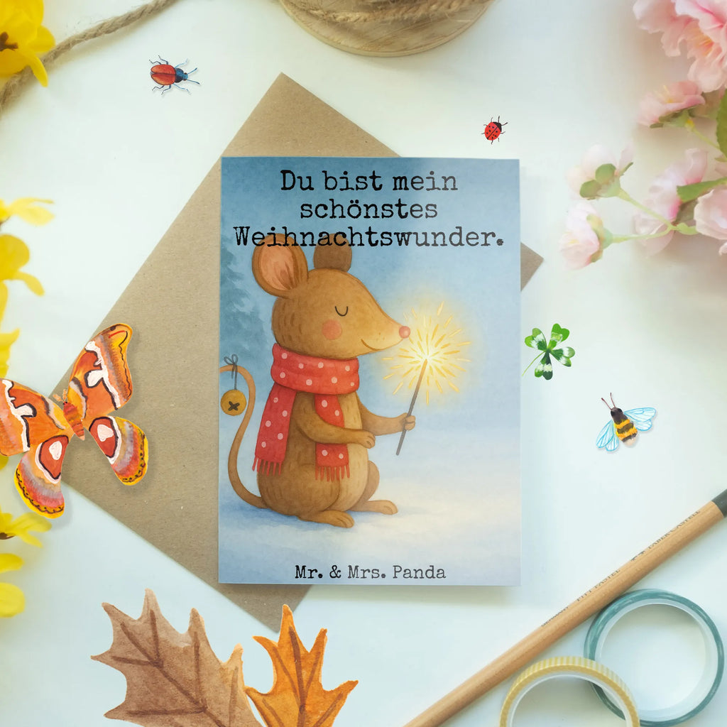 Grußkarte Maus Weihnachten Design Grußkarte, Klappkarte, Einladungskarte, Glückwunschkarte, Hochzeitskarte, Geburtstagskarte, Karte, Ansichtskarten, Winter, Weihnachten, Weihnachtsdeko, Nikolaus, Advent, Heiligabend, Wintermotiv, Frohe Weihnachten, Weihnachtsgruß, Weihnachtsmotiv, Maus, Mäuschen, Weihnachtswunder