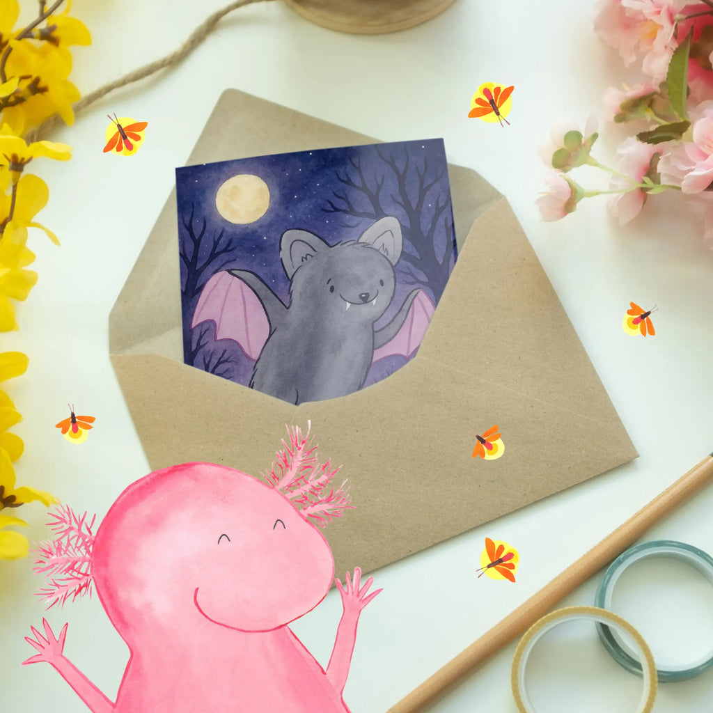 Greetings card Bat Frighten Design folding card, invitation card, greeting card, birthday card, wedding card, Halloween, decoration, Martin singing, decor, gifts, giving