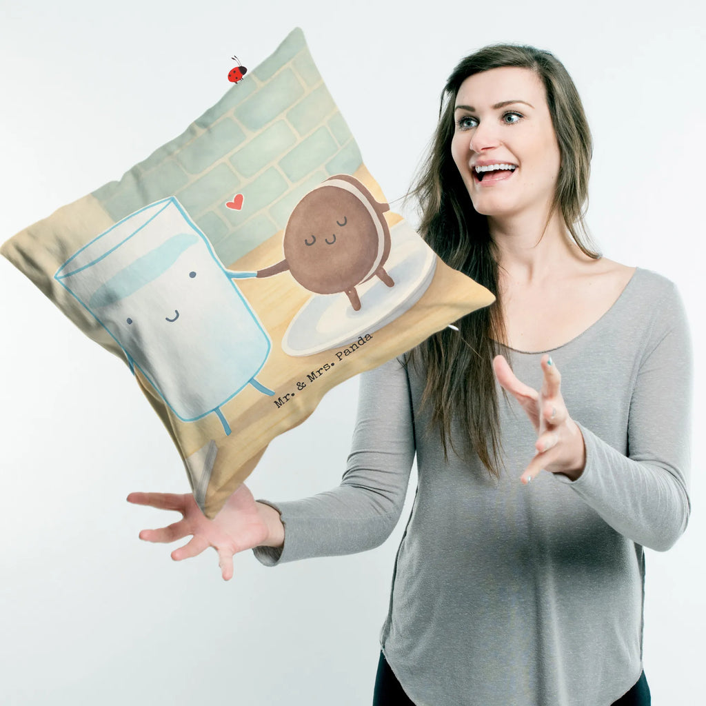 40x40 poduszka mleko ciastko Design Motywy zwierzęce, dobra energia, zabawne powiedzonka, zwierzęta