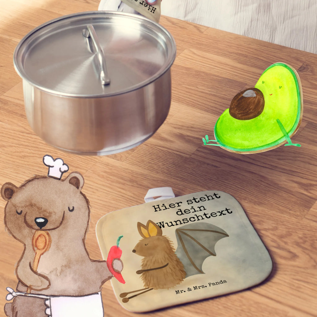 Spersonalizowane rękawice kuchenne Nietoperz siedzenie Design Motywy zwierzęce, dobra energia, zabawne powiedzonka, zwierzęta