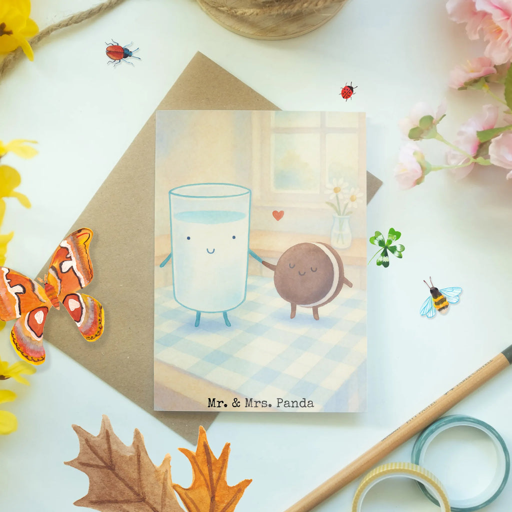 Greetings card milk biscuit Design greeting card, invitation card, wedding card, birthday card, folding card, small animals, cute, funny, cute animal motives, hand drawn, small world, funny sayings, good mood, happy, gifts, gift ideas, special gifts, animal lover, card, invitation breakfast, motif sweet, milk, perfect couple, romantic, coffee, cookies, cookie, biscuit, Milk