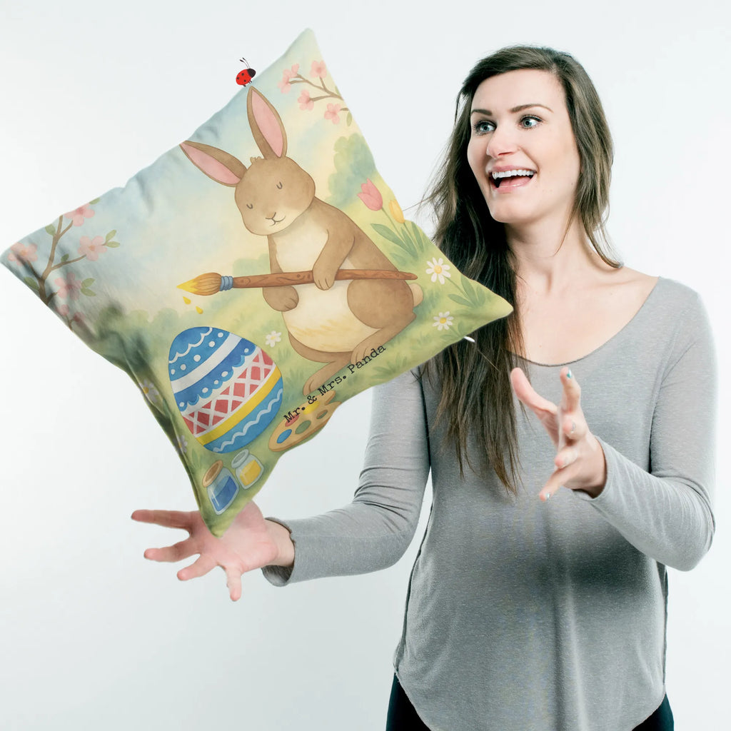 40x40 poduszka Zając Malowanie jajek Design Wielkanoc, zajączek wielkanocny, prezenty wielkanocne, gniazdo wielkanocne, dekoracje wielkanocne, prezenty na Wielkanoc, prezent wielkanocny, prezenty wielkanocne dla dzieci, Wielkanoc dla dzieci