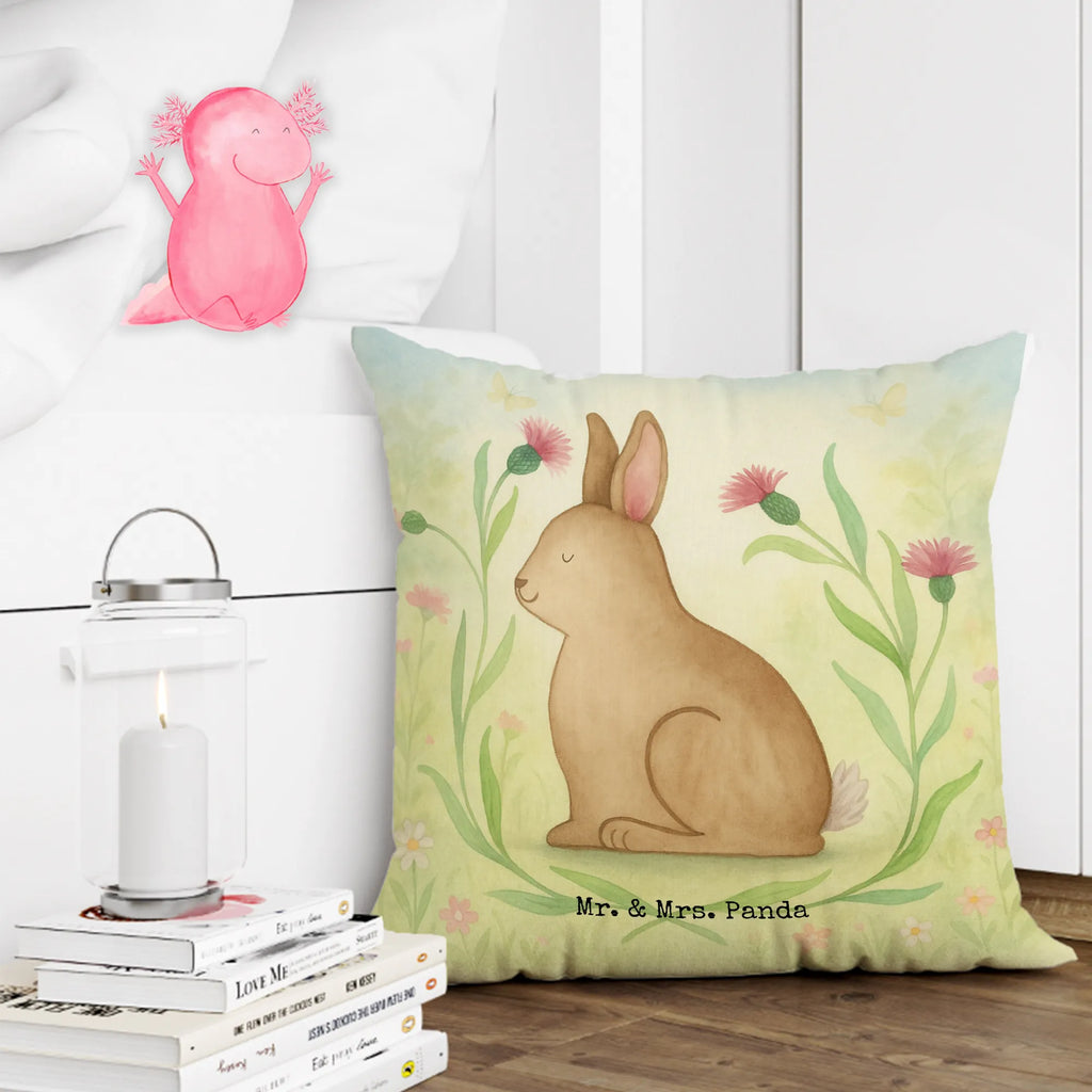 Cushion Hare Sit Design cushion, pillow case, couch, fluffy, sofa, bed, pad, 40x40, soft, pillows, Pillow, bedroom, 40 x 40, settee, Easter, Easter bunny, Easter flower, Greetings, Easter greetings, Hare, Happy Easter, Love, Rabbit