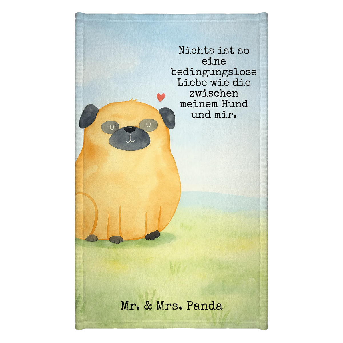 Guest towel Pug Design
