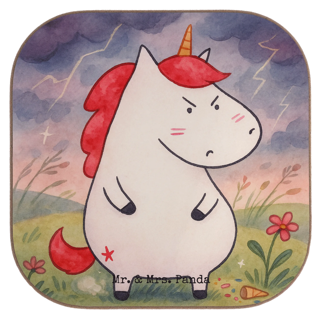 Square coaster unicorn Fury Design party, gift, breakfast, gifts, glass coasters, Coasters, presents, unicorn, unicorns, stupid questions, work, office, announcement, office gift, listless, colleg gift, reality, Unicorn, angry