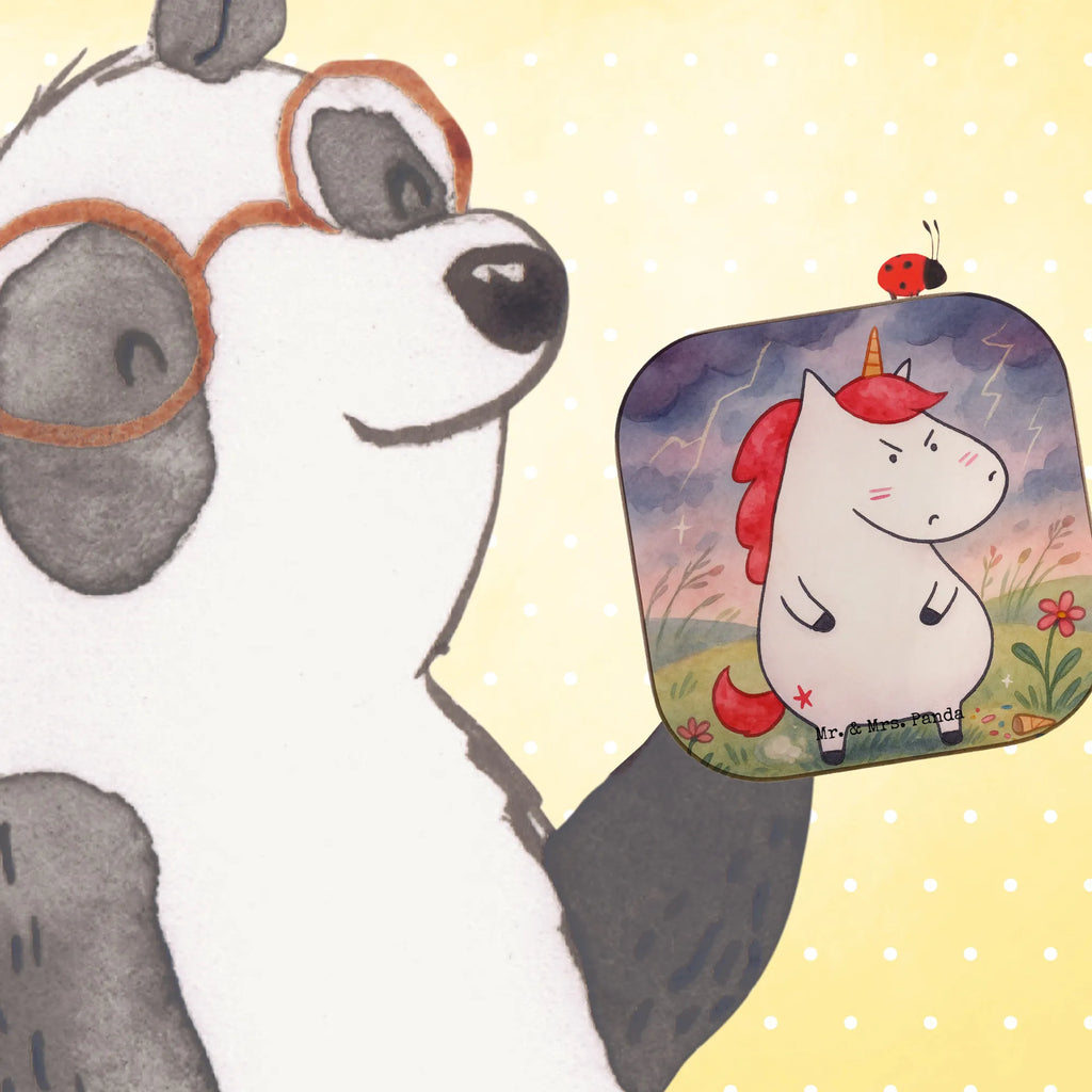 Square coaster unicorn Fury Design party, gift, breakfast, gifts, glass coasters, Coasters, presents, unicorn, unicorns, stupid questions, work, office, announcement, office gift, listless, colleg gift, reality, Unicorn, angry