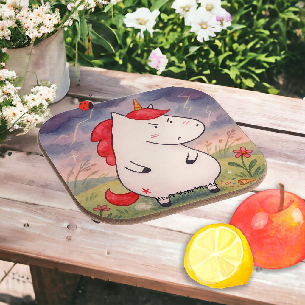 Square coaster unicorn Fury Design party, gift, breakfast, gifts, glass coasters, Coasters, presents, unicorn, unicorns, stupid questions, work, office, announcement, office gift, listless, colleg gift, reality, Unicorn, angry