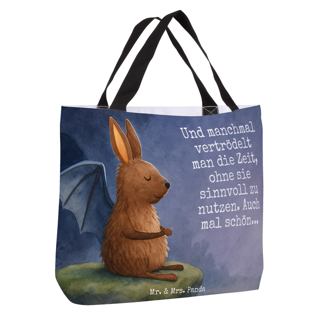 Shopper bat Sit Design Beutel, Einkaufstasche, Tasche, Strandtasche, Einkaufsbeutel, Shopper, Schultasche, Freizeittasche, Tragebeutel, Schulbeutel, Alltagstasche, Tiermotive, Gute Laune, lustige Sprüche, Tiere, Fledermaus, Fledermäuse, Motivation, entspannen