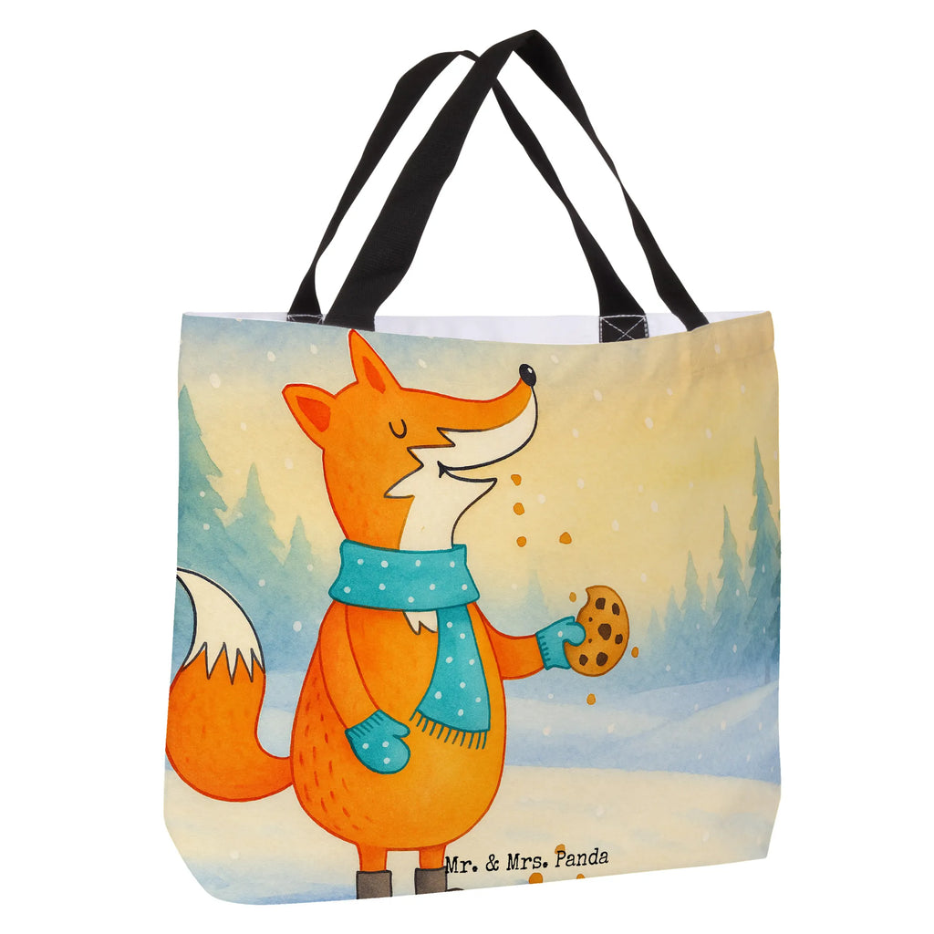 Shopper Fox biscuit Design Alltagstasche, Strandtasche, Beutel, Shopper, Tasche, Freizeittasche, Tragebeutel, Einkaufstasche, Schulbeutel, Schultasche, Einkaufsbeutel, Fuchs, Backen Spruch, Küche Deko, Liebe, Plätzchen, Füchse, Winter, Weihnachtszeit, Kekse