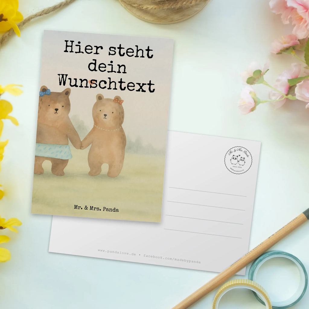Personalizowana kartka pocztowa Niedźwiedź przyjaciółka Design Niedźwiedź, Miś, Pluszowy miś
