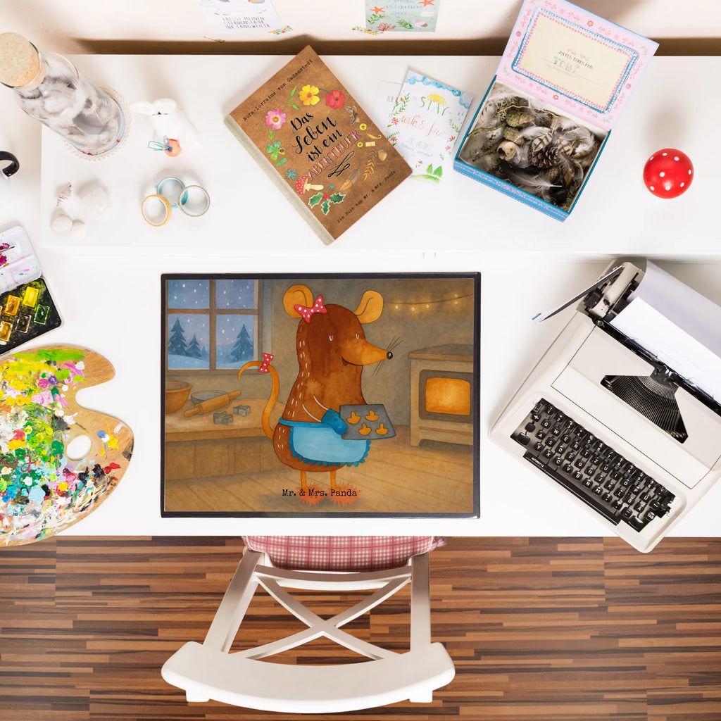 Desk pad Mouse Cookies Design underlay, girl, desk, children, Desk pad, office, Winter, Christmas, Christmas time, snow, winter, baking, cookies, christmas cookies, christmas baking, christmas, mouse, chaosqueen