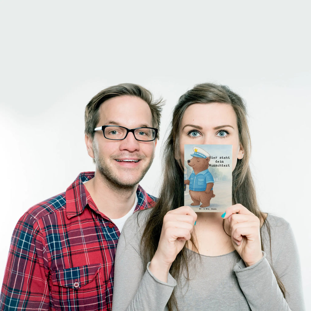 Personalised postcard Policewoman Passion Design gift, gift idea, best, farewell gift, passing exam, anniversary, retirement, promotion, job start, sayings, funny, profession