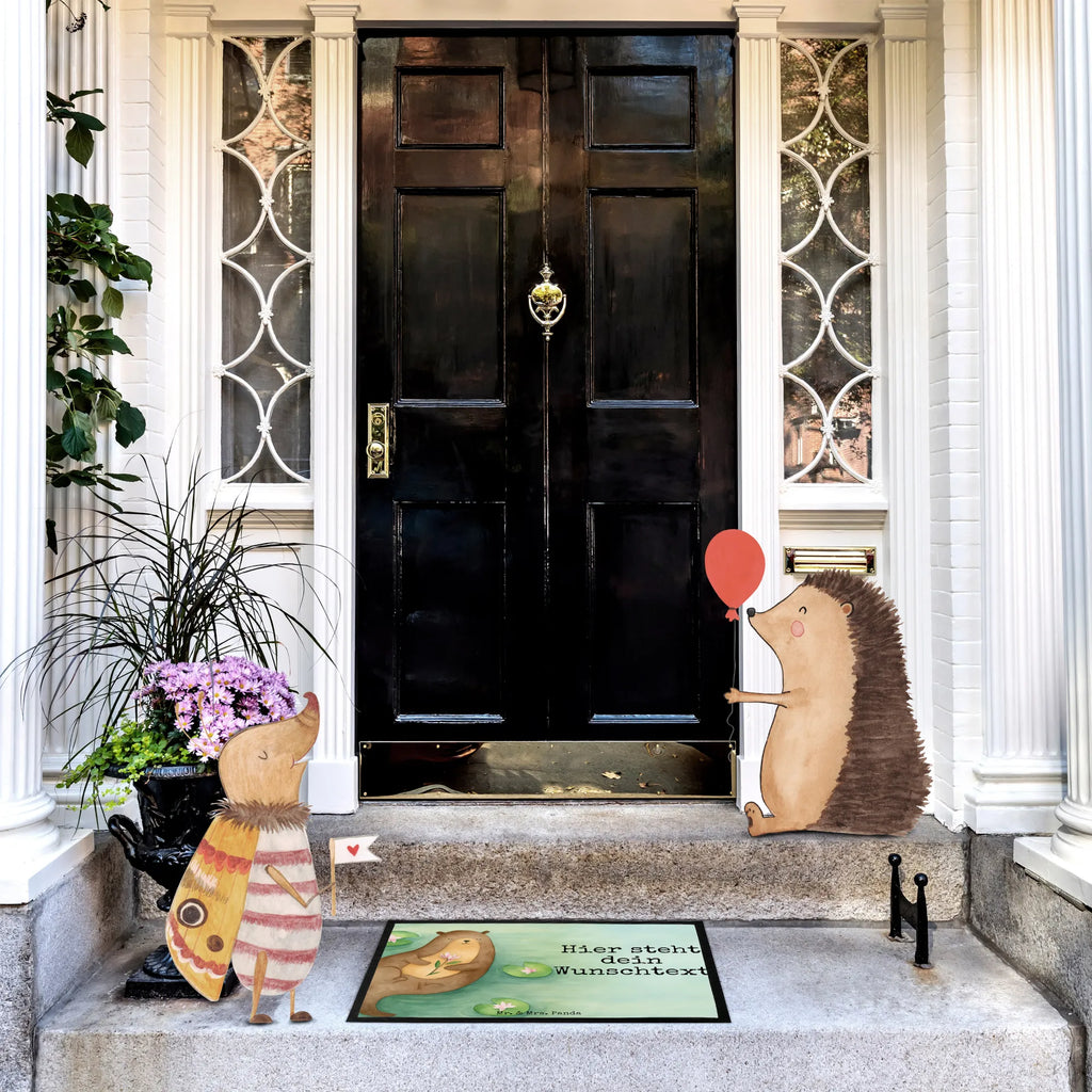 Personalized doormat otter Water Lily Design Personalisierte Fußmatte, Haustürmatte personalisiert, Bedrucken, Türvorleger mit Namen, Personalisieruung, Namensfussmatte, Wunschnamen, Fußmatte bedrucken, Fußmatte mit Namen, Türvorleger personalisiert, Personalisiert, Otter, Fischotter, Seeotter, Otter Seeotter See Otter