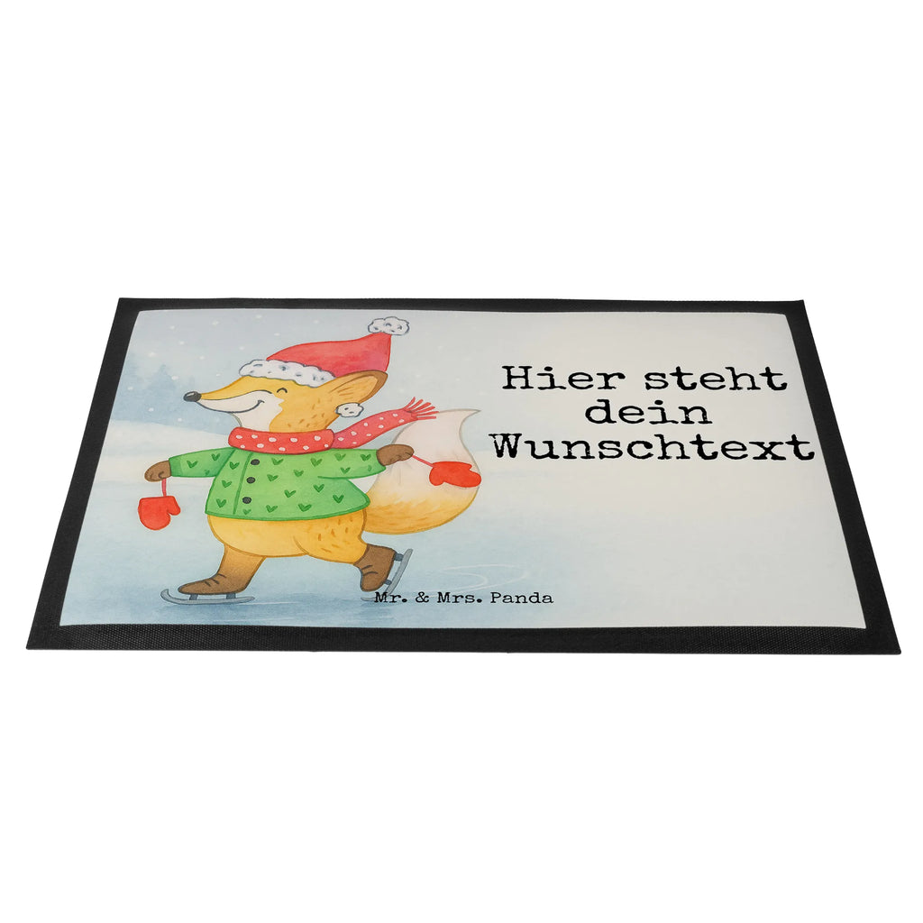 Personalized doormat Fox skates Design Türvorleger personalisiert, Türvorleger mit Namen, Fußmatte mit Namen, Wunschnamen, Fußmatte bedrucken, Personalisierte Fußmatte, Personalisieruung, Haustürmatte personalisiert, Namensfussmatte, Bedrucken, Personalisiert, Winter, Weihnachten, Weihnachtsdeko, Nikolaus, Advent, Heiligabend, Wintermotiv, Weihnachtsbaum, Weihnachtszeit, Weihnachtstage, Tannenbaum, Weihnachtsmann