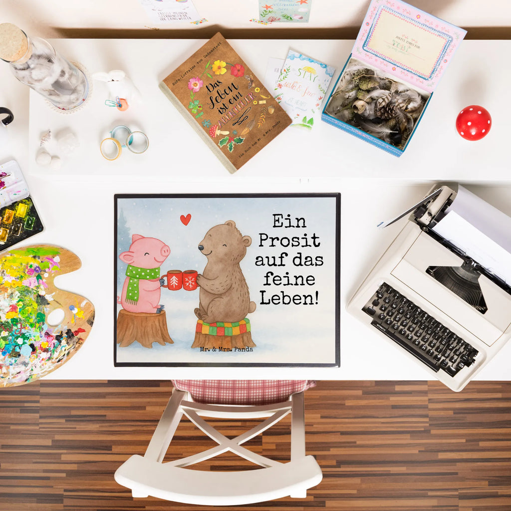 Schreibtischunterlage Glühschwein Sause Design Schreibtischauflage, Bürobedarf, Büroartikel, Schreibunterlage, Schreibtisch Unterlagen, Schreibwaren, Schreibtischunterlage Groß, Winter, Weihnachten, Weihnachtsdeko, Nikolaus, Advent, Heiligabend, Wintermotiv, Alles Gute, Prost, Weihnachtszeit, Schwein, Bär