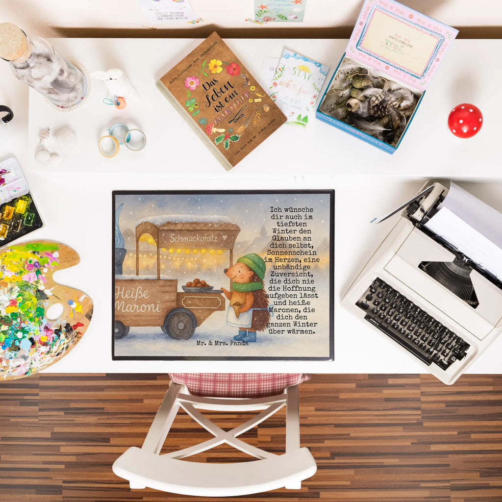 Schreibtischunterlage Igel Maronen Design Schreibtisch Unterlagen, Schreibtischunterlage Groß, Schreibwaren, Schreibtischauflage, Büroartikel, Schreibunterlage, Bürobedarf, Winter, Weihnachten, Weihnachtsdeko, Nikolaus, Advent, Heiligabend, Wintermotiv, Kastanien, Duft, Maronen, Weihnachtsmarkt