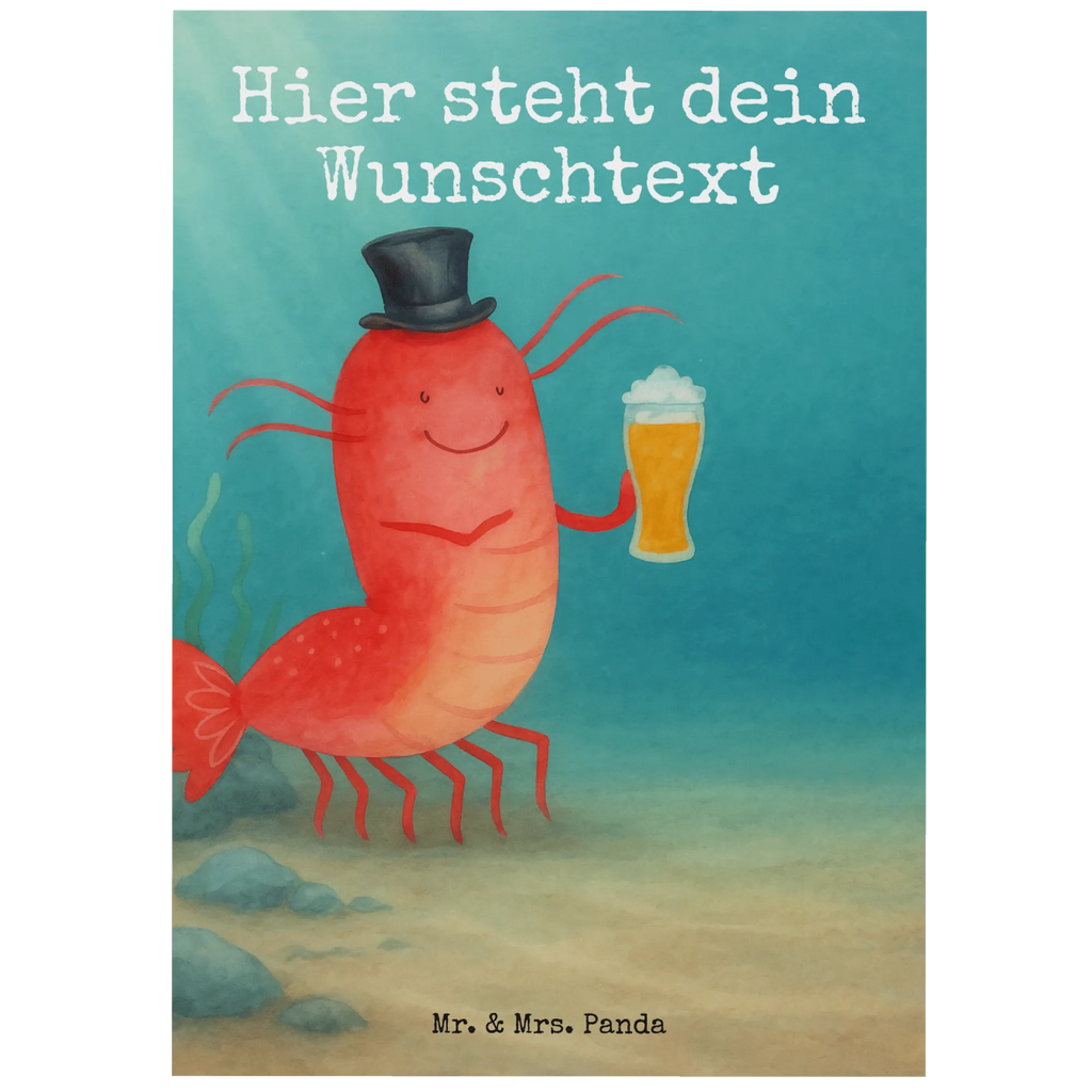 Personalisierte Postkarte Hummer Weizen Design Ansichtskarte mit Wunschtext, Ansichtskarte mit Namen, Grußkarte mit Namen, Postkarte bedrucken, Geschenkkarte mit Wunschtext, Postkarte mit Namen, Geschenkkarte mit Namen, Postkarte personalisierbar, Grußkarte mit Wunschtext, Karte mit Wunschtext, Einladung mit Namen, Einladung mit Wunschtext, Postkarte mit Wunschtext, Karte mit Namen, Meerestiere, Meer, Urlaub, Kochen, Männerhaushalt, Garnele, Bier, Junggesellin, Bierliebhaber, Kneipe, Wirtschaft, Gasthaus, Garnelen, Junggeselle