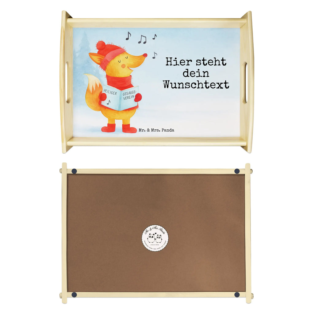 Personalisiertes Serviertablett Fuchs Sänger Design Personalisiertes Holztablett, Serviertablett mit Namen, Personalisiertes Tablett, Tablett mit Namen, Personalisiertes Serviertablett, Personalisiertes Küchentablett, Personalisiertes Frühstückstablett, Personalisiertes Dekotablett, Winter, Weihnachten, Weihnachtsdeko, Nikolaus, Advent, Heiligabend, Wintermotiv, Füchse, Singen, Sänger, Fuchs, Weihnachtslieder, Geschenk Sänger