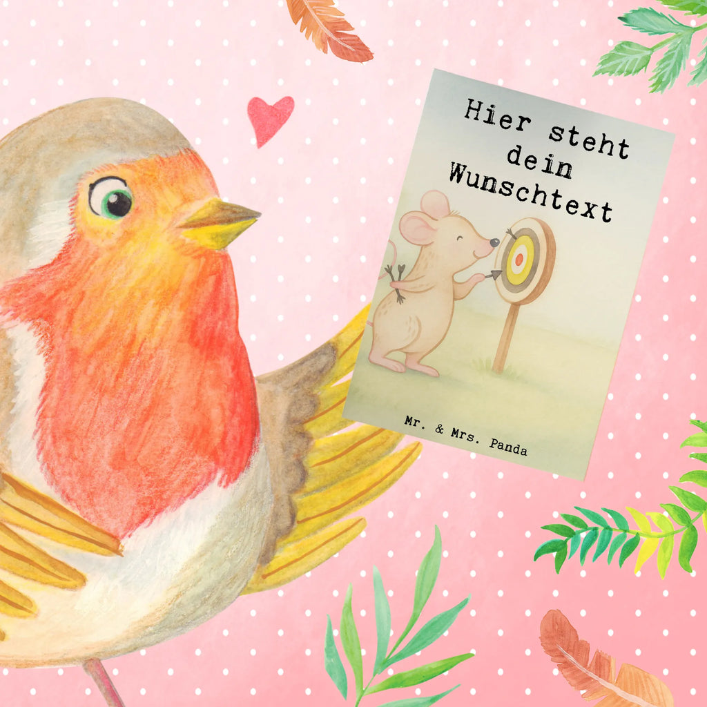 Personalised greetings card Mouse play darts Design Gift, sport, hobby, giving, thank you, award, profit, athlete, Play darts, darts, darts tournament