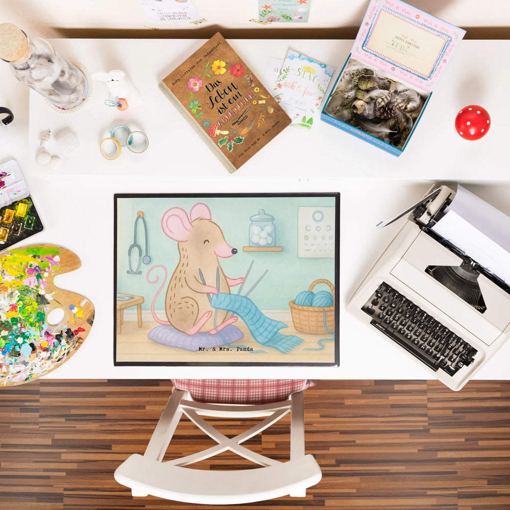 Podkładka na biurko mysz dzierganie Design Schreibwaren, Schreibtischauflage, Schreibtischunterlage Groß, Schreibunterlage, Schreibtisch Unterlagen, Büroartikel, Bürobedarf, Geschenk, Sport, Sportart, Hobby, Schenken, Danke, Dankeschön, Auszeichnung, Gewinn, Sportler, DIY, Stricken