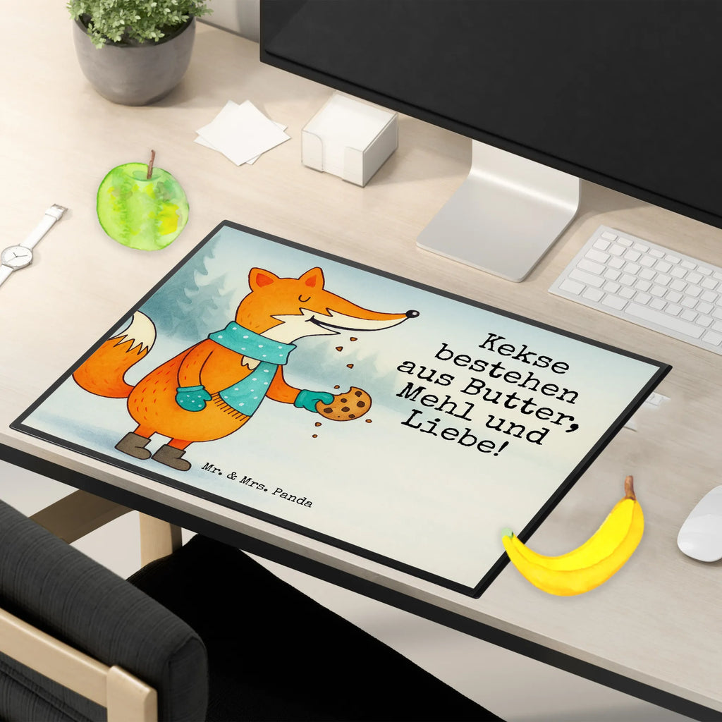 Schreibtischunterlage Fuchs Keks Design Schreibtischunterlage Groß, Bürobedarf, Schreibwaren, Schreibunterlage, Schreibtisch Unterlagen, Schreibtischauflage, Büroartikel, Fuchs, Weihnachtszeit, Füchse, Winter, Küche Deko, Plätzchen, Liebe, Backen Spruch, Kekse