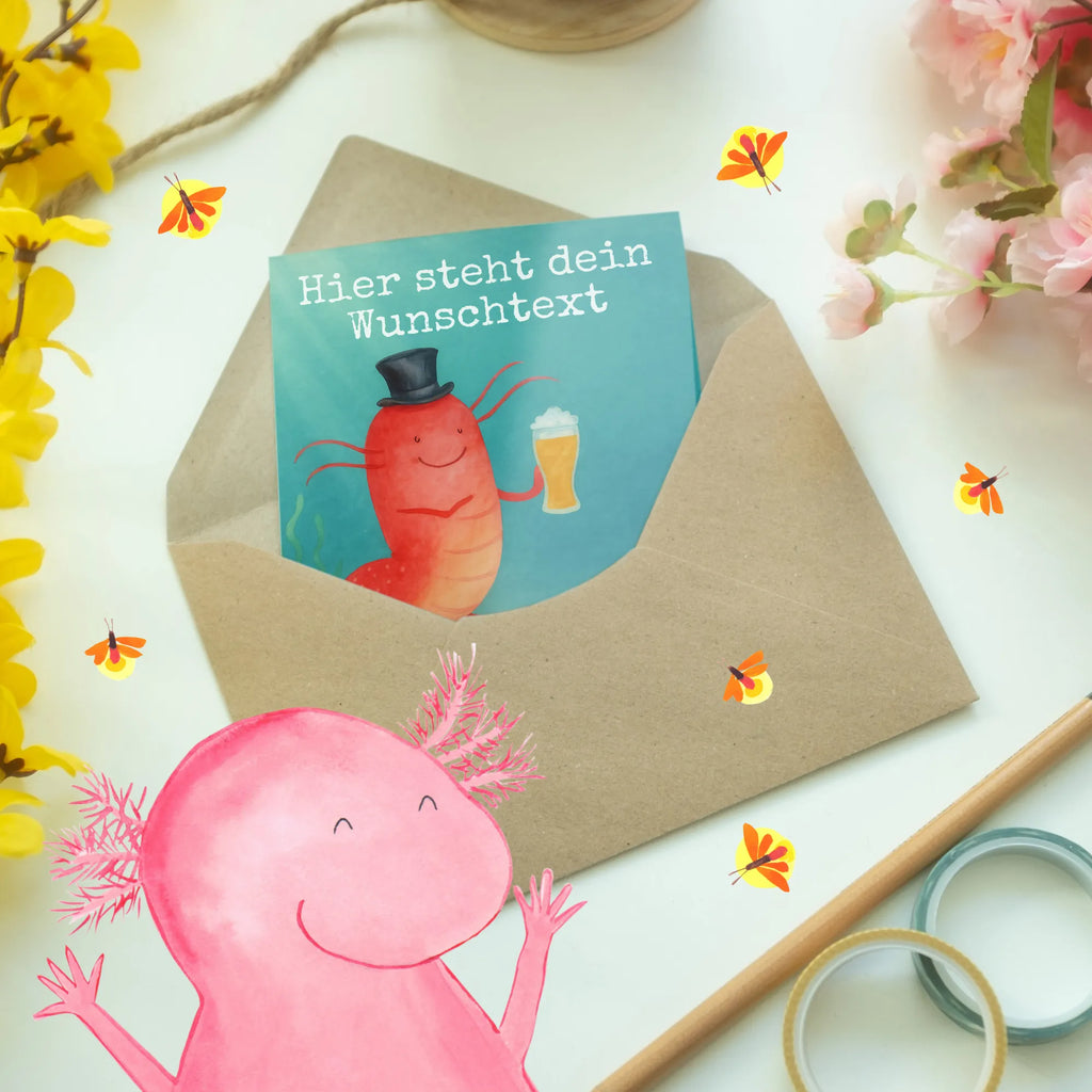 Personalised greetings card lobster Wheat Design Seafood, aquatic animals, ocean, sea, fish, shells, corals, reef, whale, narwhal, sea urchin, lobster, platypus, turtle, manatee, crocodile, orca, shrimp, gifts for seafood lovers, water world, underwater animals, underwater world, vacation, deep sea, seafood fans, gift ideas, seafood decoration, seafood posters, cooking, economy, bachelorette, men's household, beer, restaurant, bachelor, beer lover, inn, pub