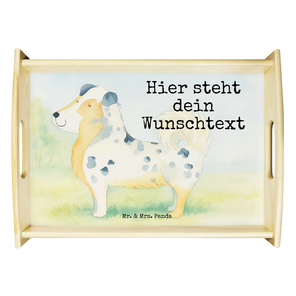 Personalised serving tray Dog Australia Shepherd Design dog, mutt, hound, woof, dog mama, dog breed, love dogs, love for dogs, dog decorative items, bag with dog print, funny gifts for dog owners, what do you give a dog lover, Christmas gifts for dogs, gifts for dogs, dog sayings, Dog, Sayings, Family dog, Australia Shepherd, Dog love, Saying, Shepherd
