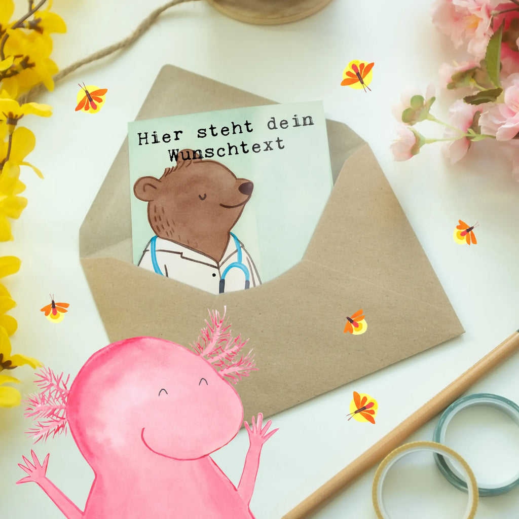 Personalised greetings card Doctor Passion Design gift, gift idea, best, farewell gift, passing exam, anniversary, retirement, promotion, job start, sayings, funny, profession