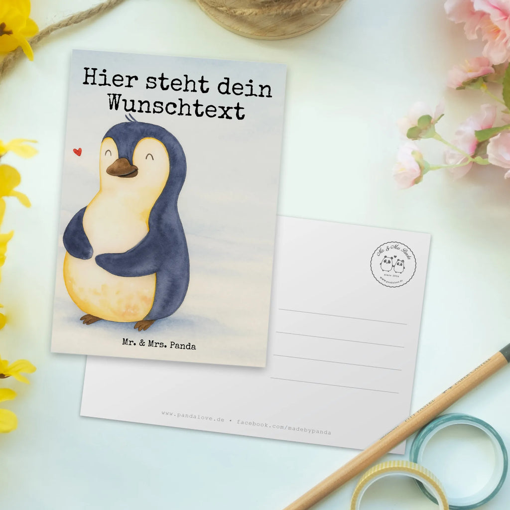 Personalizowana kartka pocztowa Pingwin dieta Design Pinguin