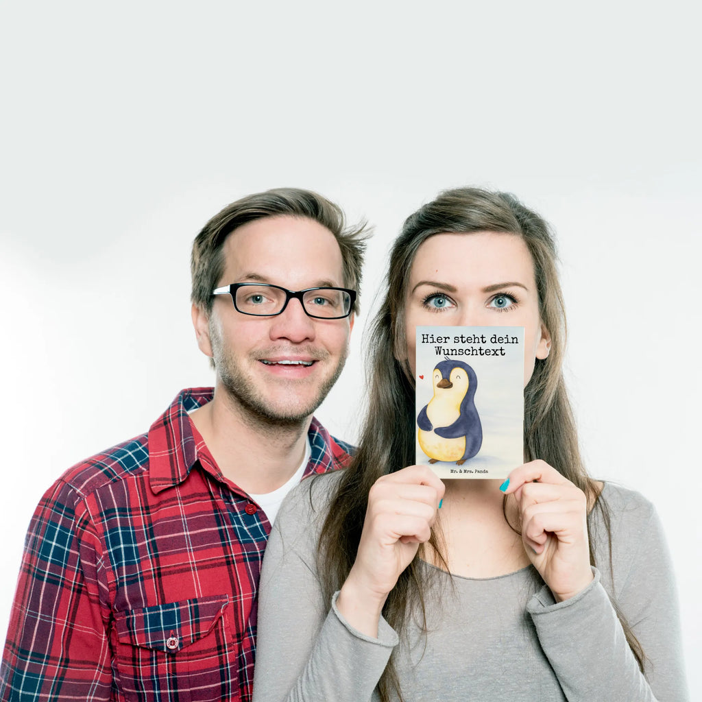 Personalizowana kartka pocztowa Pingwin dieta Design Pinguin