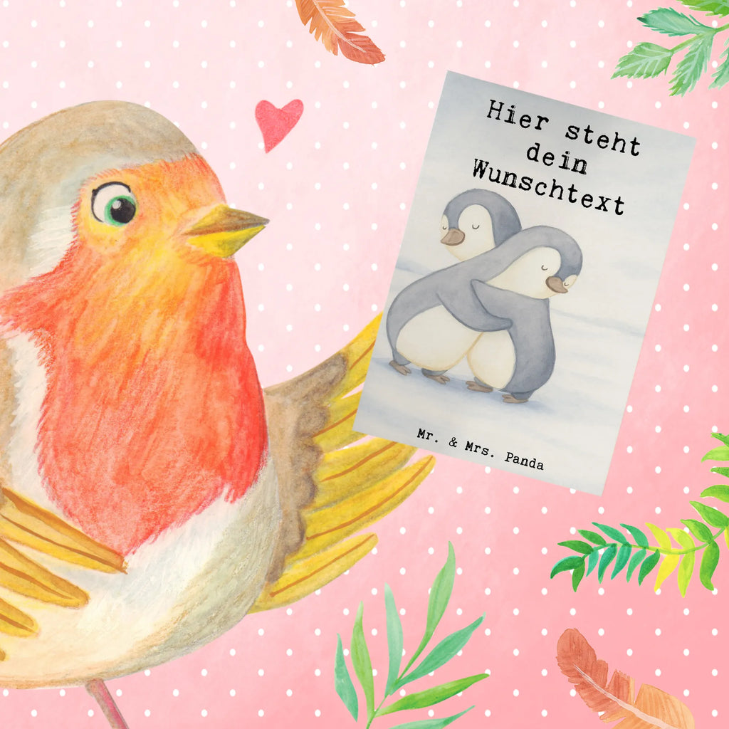 Personalised greetings card penguin Best girlfriend in the world Design for, thank you, gift, giving, birthday, birthday present, gift idea, souvenir, make you happy, gift tip, saying, best, friendship. Dearest, bae, girlfriends, wife, Girlfriend, best friend, anniversary, bff