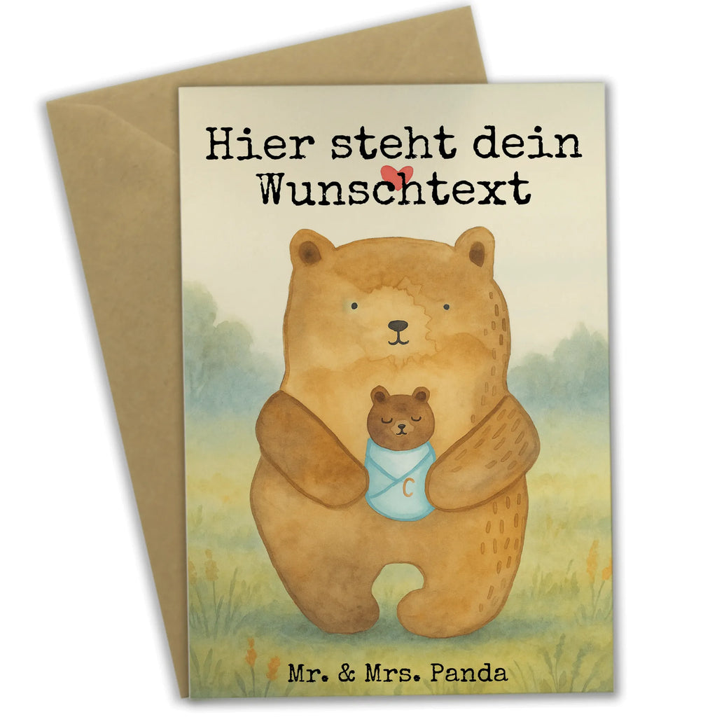 Spersonalizowana kartka z życzeniami Niedźwiedź Niemowlę Design Niedźwiedź, Miś, Pluszowy miś