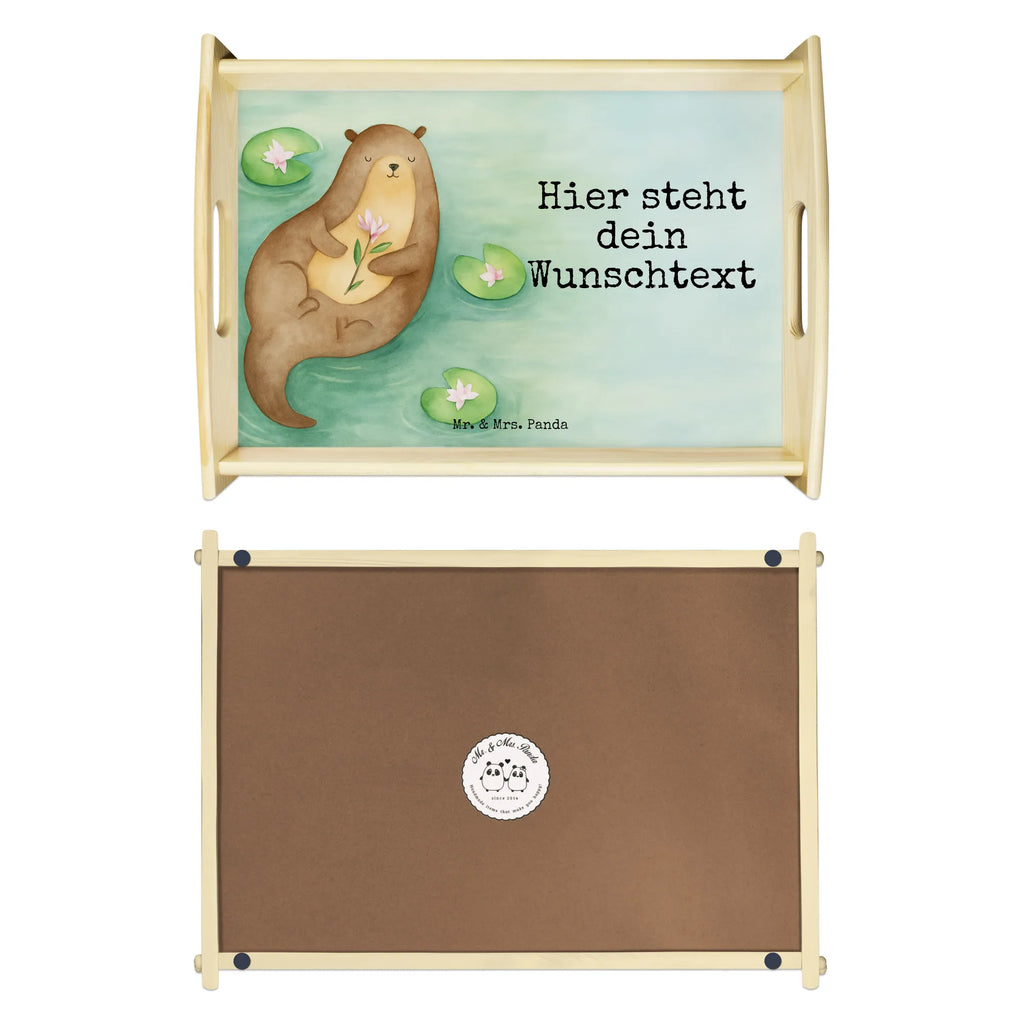 Personalisiertes Serviertablett Otter Seerose Design Personalisiertes Holztablett, Serviertablett mit Namen, Personalisiertes Dekotablett, Personalisiertes Tablett, Personalisiertes Küchentablett, Tablett mit Namen, Personalisiertes Frühstückstablett, Personalisiertes Serviertablett, Otter, Fischotter, Seeotter, Otter Seeotter See Otter