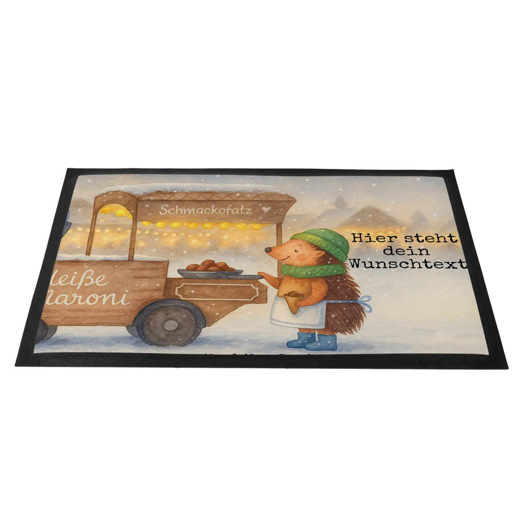 Personalisierte Fußmatte Igel Maronen Design Personalisiert, Fußmatte bedrucken, Wunschnamen, Namensfussmatte, Türvorleger mit Namen, Personalisierte Fußmatte, Türvorleger personalisiert, Fußmatte mit Namen, Personalisieruung, Haustürmatte personalisiert, Bedrucken, Winter, Weihnachten, Weihnachtsdeko, Nikolaus, Advent, Heiligabend, Wintermotiv, Kastanien, Maronen, Weihnachtsmarkt, Duft