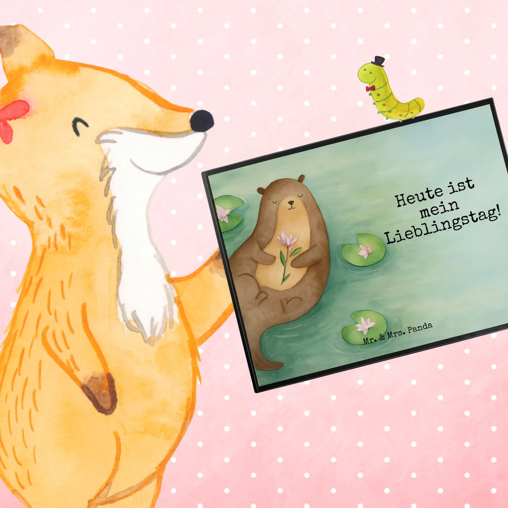 Schreibtischunterlage Otter Seerose Design Schreibunterlage, Schreibtischauflage, Bürobedarf, Büroartikel, Schreibwaren, Schreibtisch Unterlagen, Schreibtischunterlage Groß, Otter, Fischotter, Seeotter, Otter Seeotter See Otter