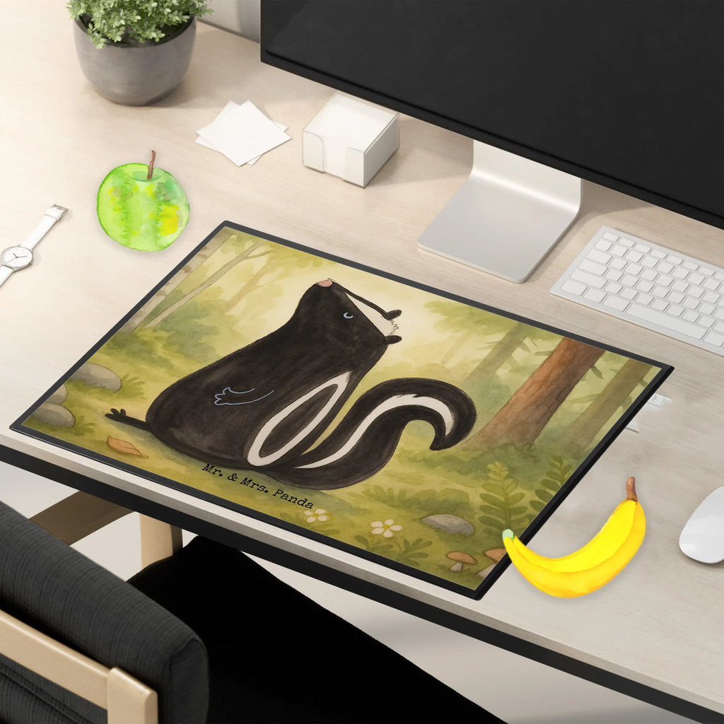 Desk pad skunk Sit Design office, desk, children, underlay, Desk pad, girl, Skunk, skunk, predator, wild animal, stinker, know-it-all, stinky, slogan, law