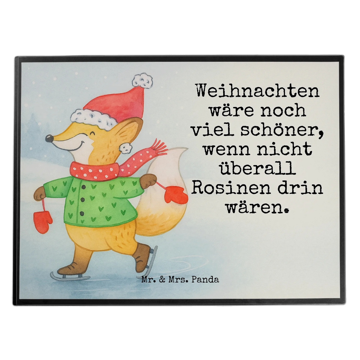 Desk pad Fox skates Design Christmas time, snow, fir tree, christmas present, christmas eve, christmas tree, christmas time, santa claus, christmas days