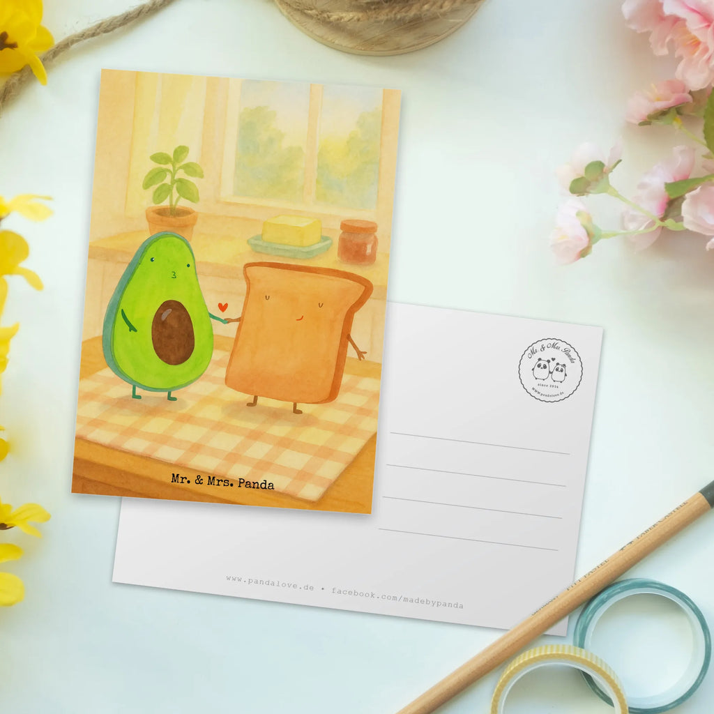 Pocztówka Awokado Tost Design Awokado, Warzywa, Wegan, Zdrowy