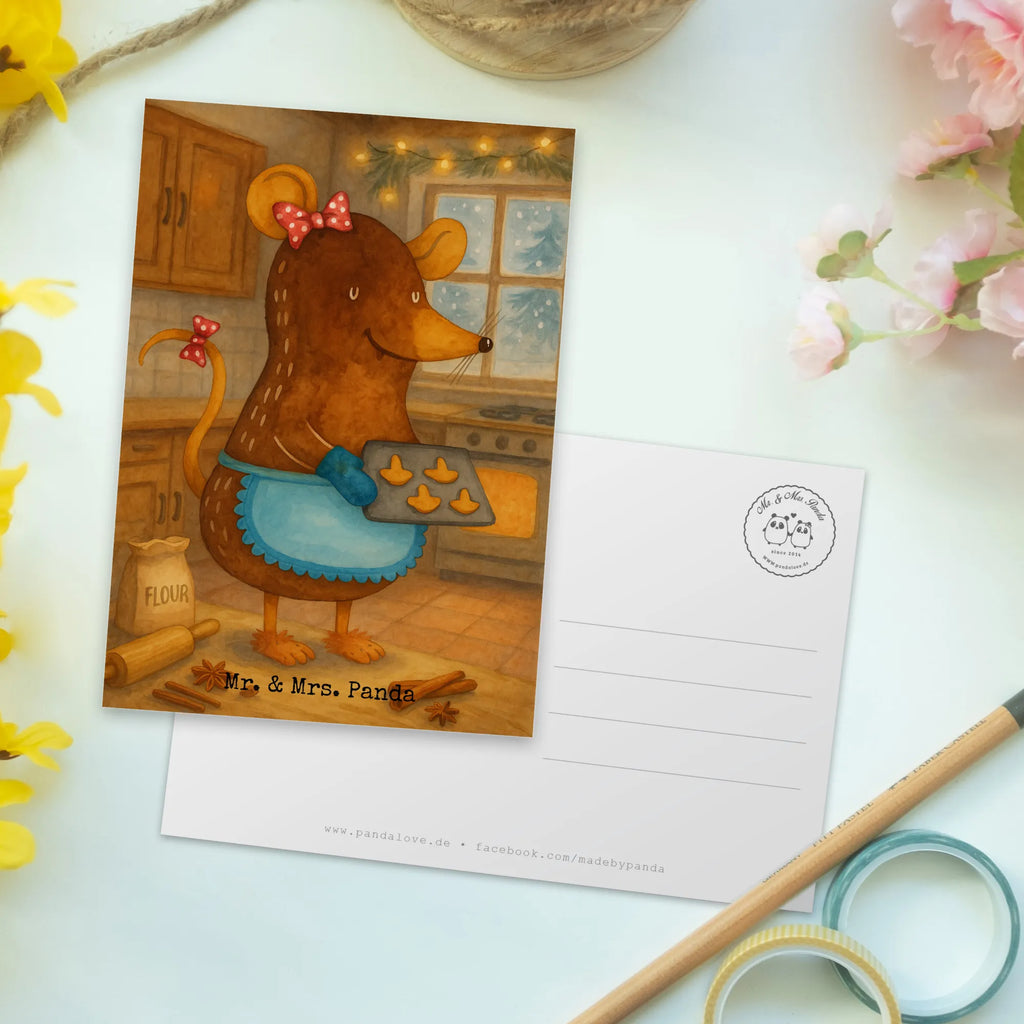 Postcard Mouse Cookies Design invitation, card, invitation card, Postcard, letter, postcards, gift, gift card, paper, Winter, Christmas, Christmas time, snow, christmas, chaosqueen, mouse, cookies, winter, christmas cookies, christmas baking, baking