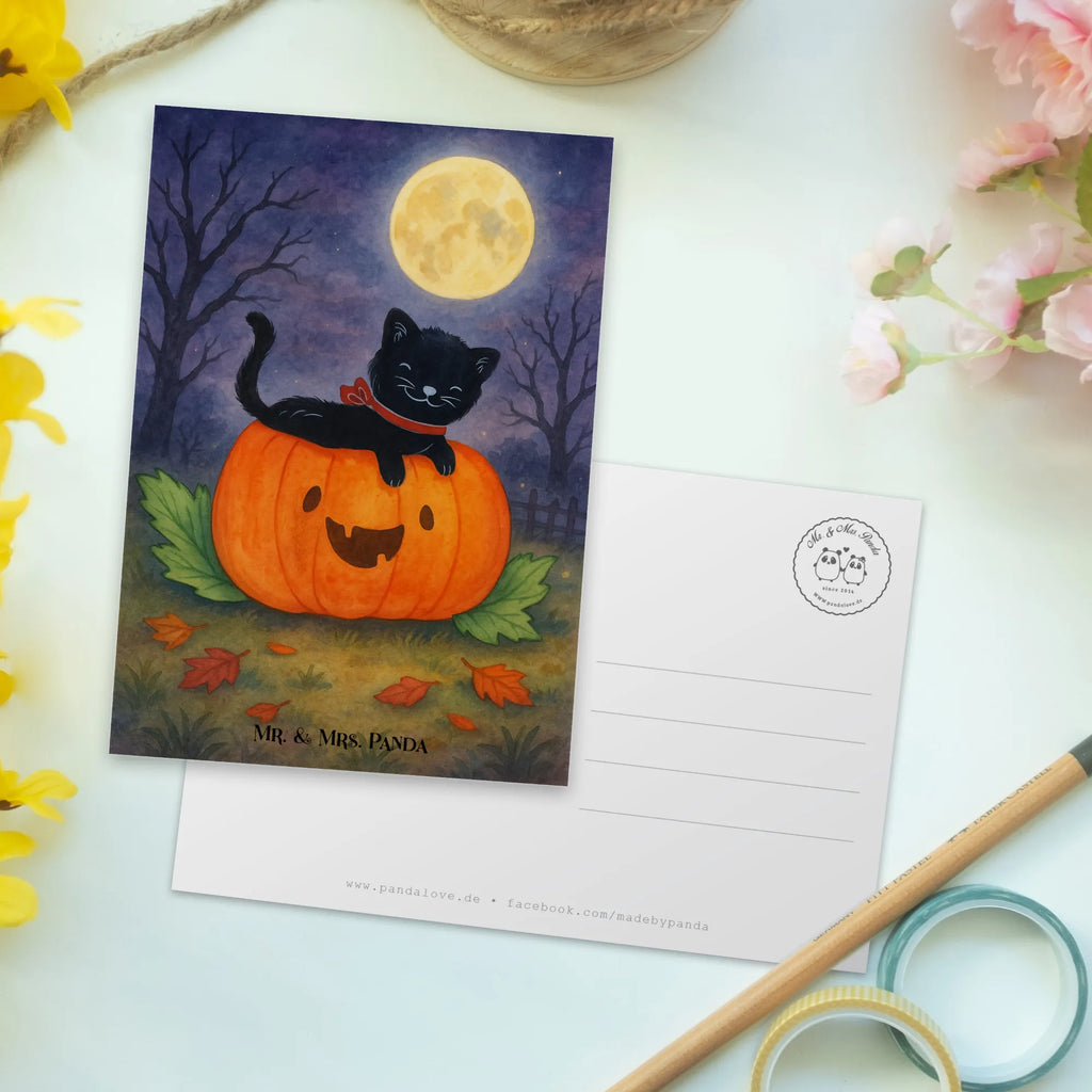 Postcard Black Cat Design postcards, paper, letter, Postcard, gift card, invitation, card, gift, invitation card, Halloween, decoration, Martin singing, decor, gifts, giving