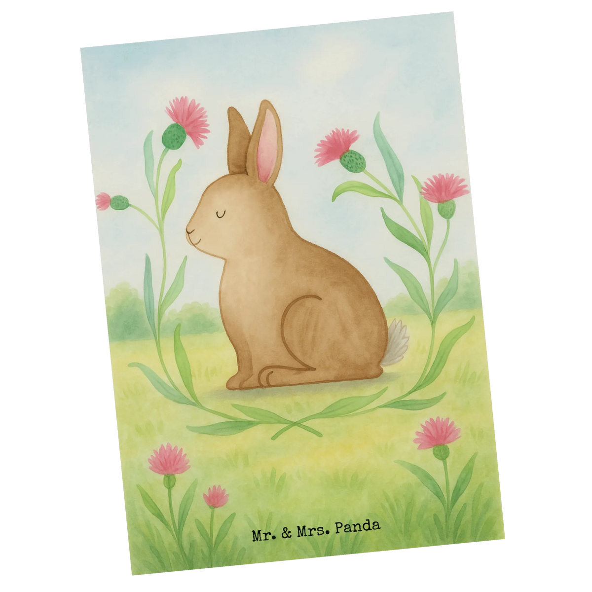 Postcard Hare Sit Design Easter bunny, Hare, Rabbit, Greetings, Easter greetings, Happy Easter, Easter flower
