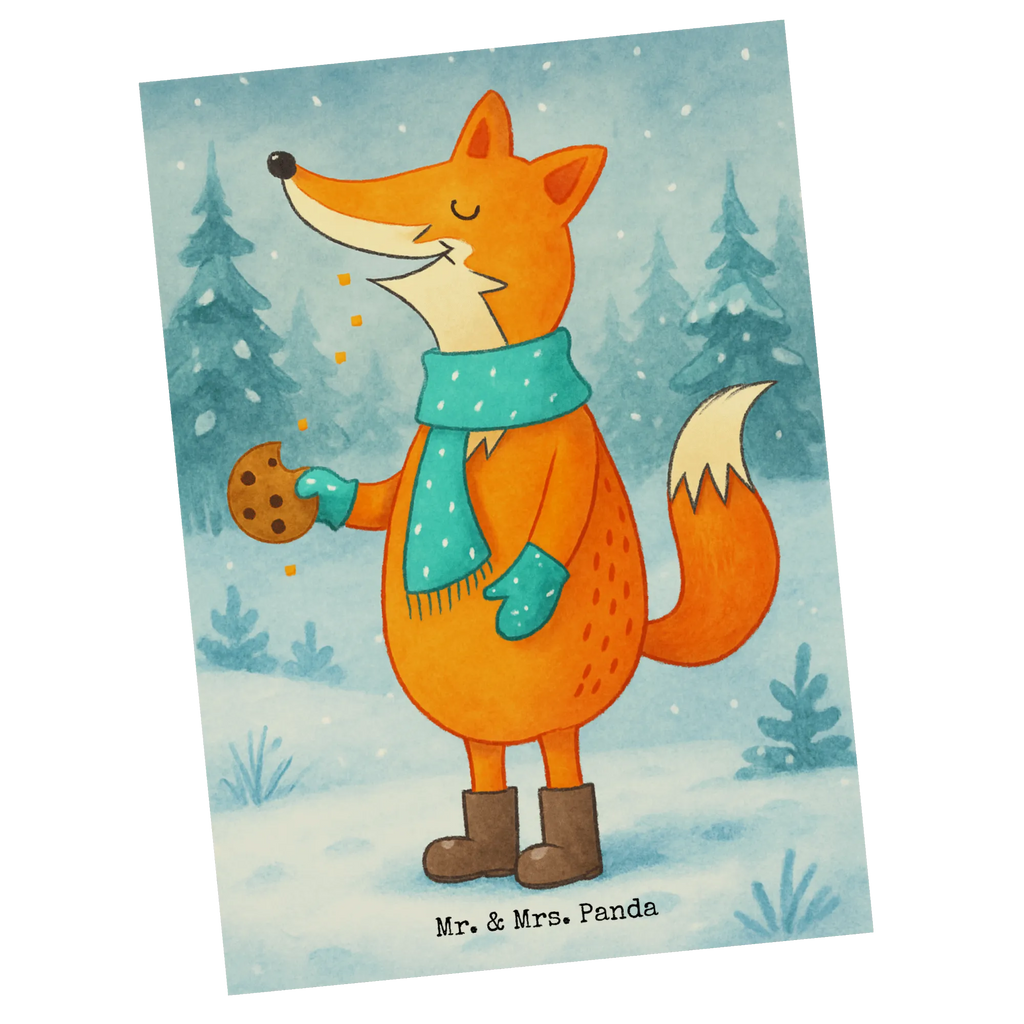 Postcard Fox cookie jar Design letter, gift card, postcards, card, Postcard, invitation, paper, invitation card, gift, Winter, Christmas, Christmas time, snow