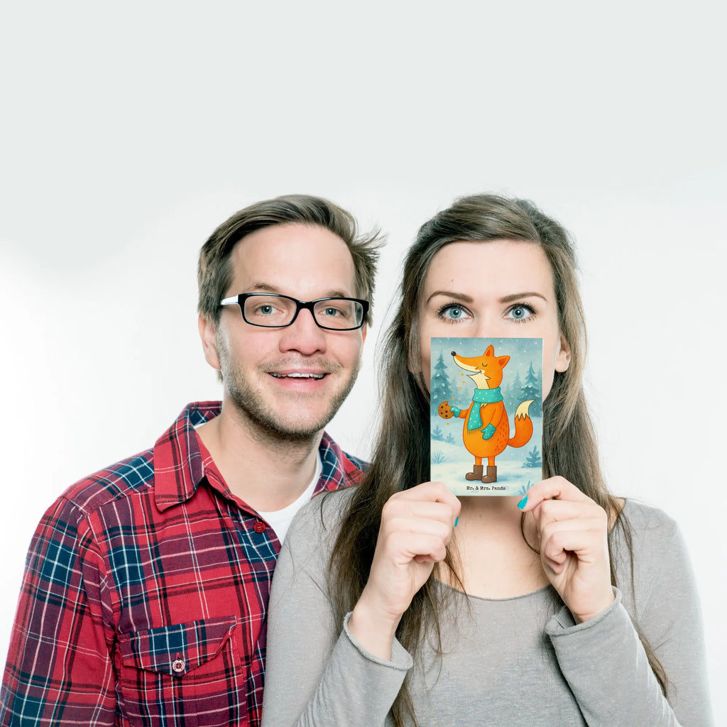 Postcard Fox cookie jar Design letter, gift card, postcards, card, Postcard, invitation, paper, invitation card, gift, Winter, Christmas, Christmas time, snow