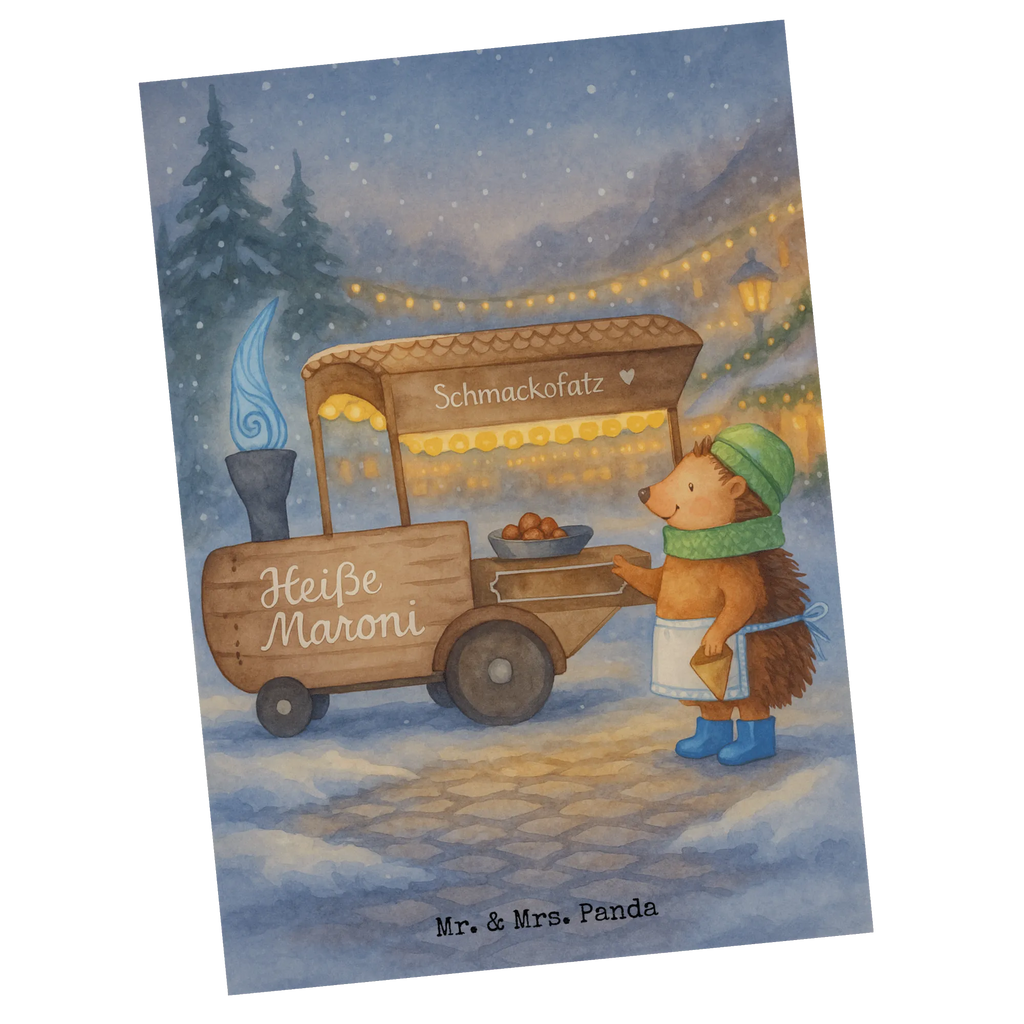 Postcard hedgehog Chestnuts Design invitation card, Postcard, letter, paper, gift, card, gift card, invitation, postcards, Winter, Christmas, Christmas time, snow