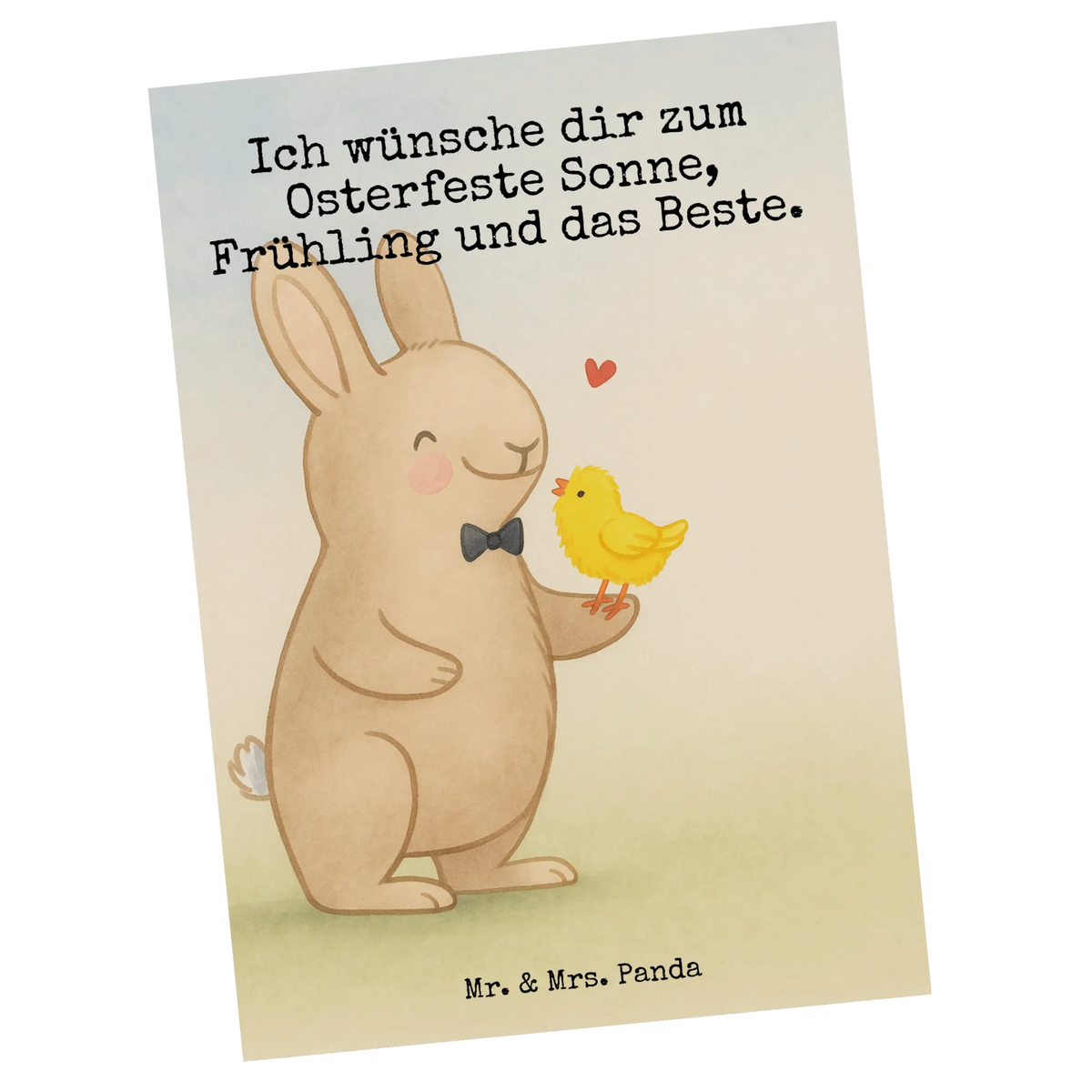 Postcard Hare chick Design Easter bunny