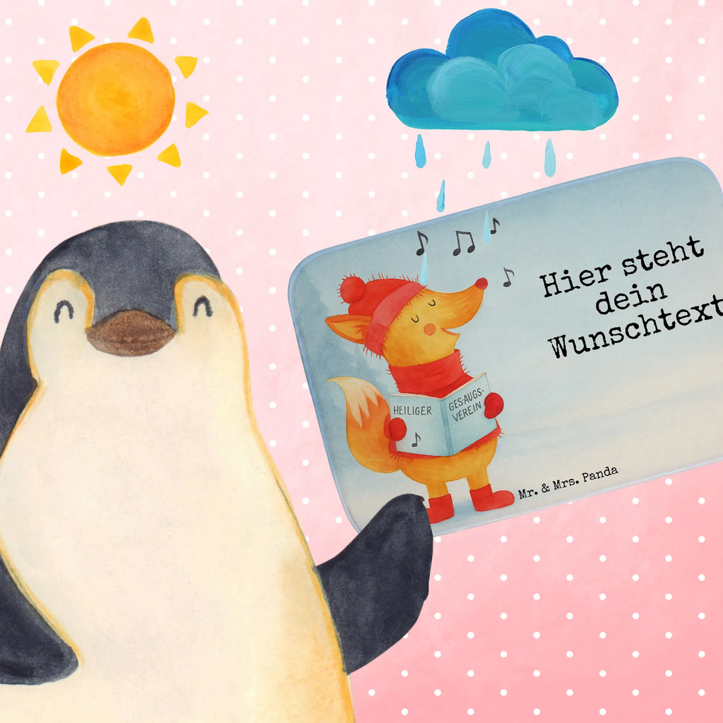 Personalizowana mata łazienkowa lis Śpiewak Design Zima, Boże Narodzenie, dekoracje świąteczne, Mikołaj, Adwent, Wigilia, zimowy motyw