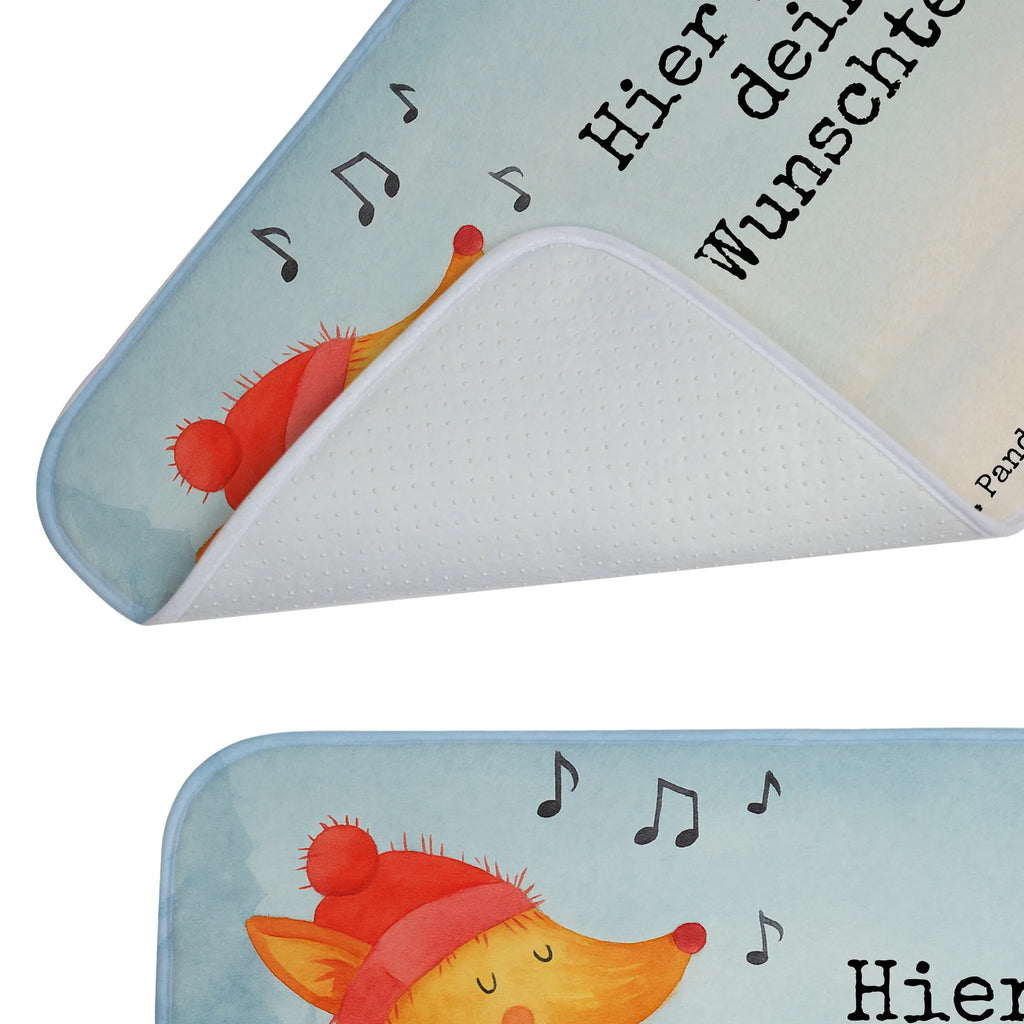 Personalizowana mata łazienkowa lis Śpiewak Design Zima, Boże Narodzenie, dekoracje świąteczne, Mikołaj, Adwent, Wigilia, zimowy motyw